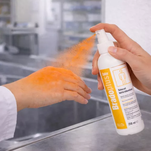 Bradoplus color színezett bőrfertőtlenítő szer 250 ml pumpás