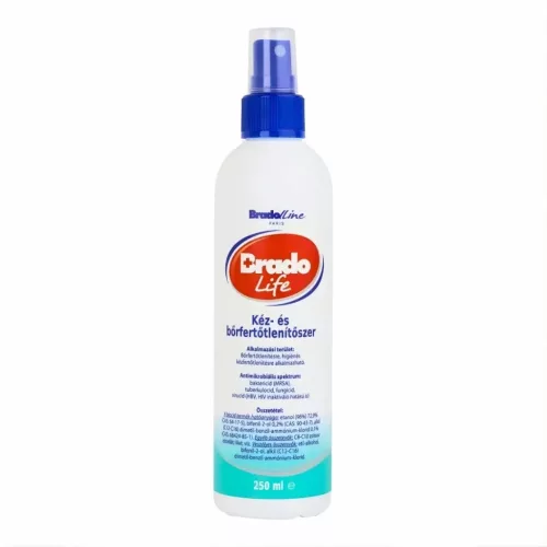 Bradolife kéz- és bőrfertőtlenítő 250 ml pumpás