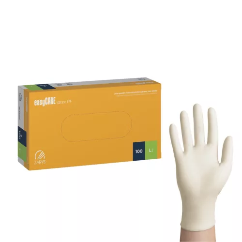 EasyCare púdermentes latex vizsgálókesztyű 100 db XL méret