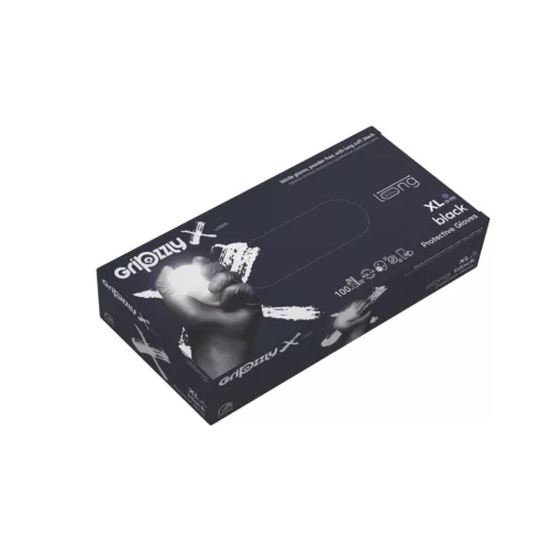 Gripzzly X Long fekete nitril kesztyű 100 db XL méret