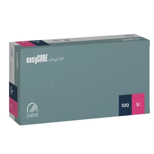 EasyCare púdermentes vinyl vizsgálókesztyű 100 db S méret