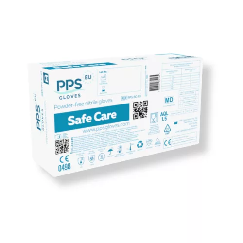 PPS Safe Care kék púdermentes nitril kesztyű 3,5 g 100 db