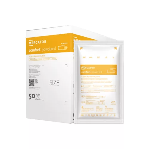 Mercator Comfort púderezett latex sebészeti kesztyű 50 pár