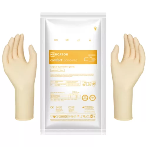 Mercator Comfort púderezett latex sebészeti kesztyű 50 pár