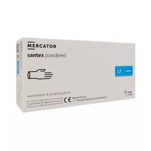 Mercator Santex púderezett latex kesztyű