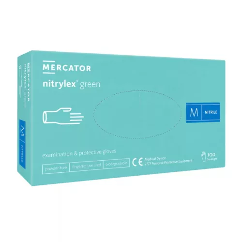 Nitrylex zöld púdermentes nitril vizsgálókesztyű