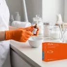 Nitrylex narancs púdermentes nitril vizsgálókesztyű