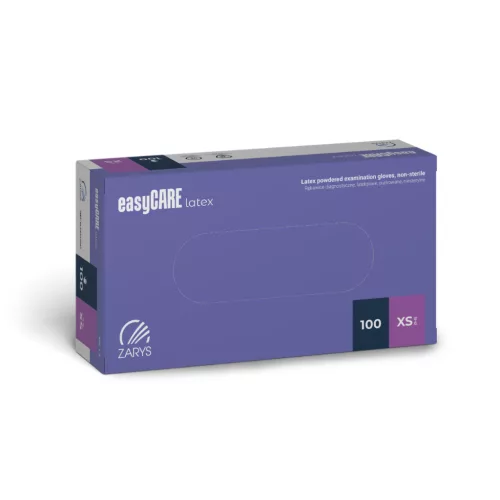 EasyCare púderezett latex vizsgálókesztyű 100 db XS méret