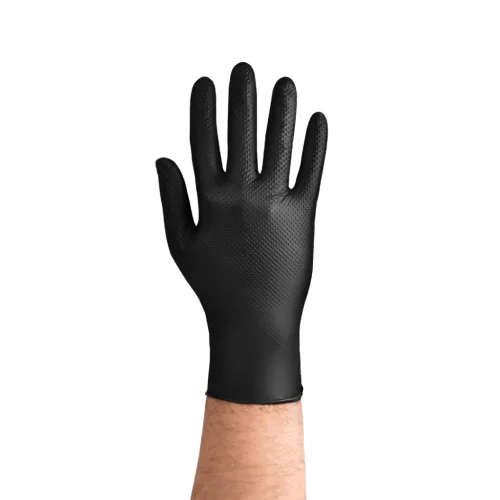 Gripzzly fekete nitril kesztyű 50 db XL méret