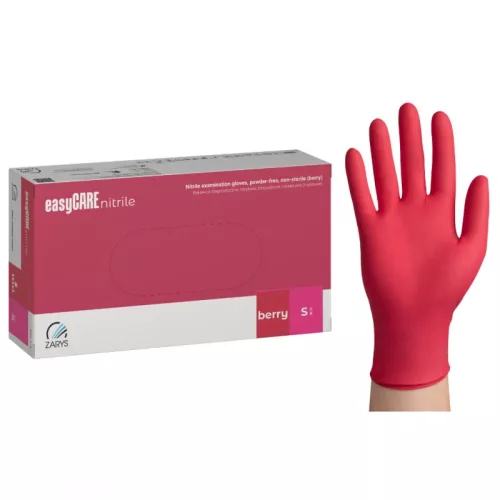 EasyCare Berry málnaszínű púdermentes nitril kesztyű 3,5 g 100 db