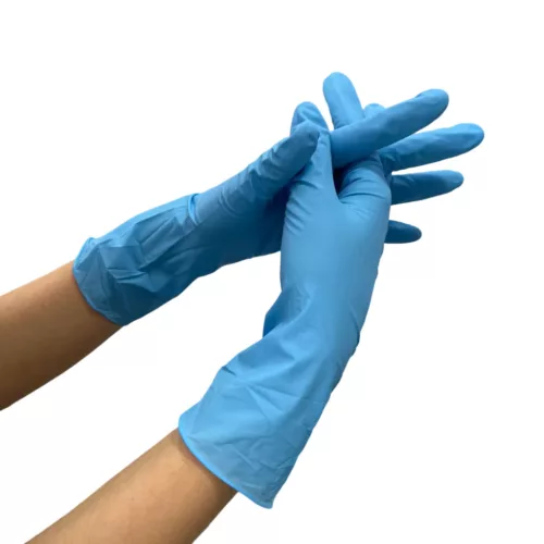 EasyCare Long kék púdermentes nitril kesztyű 3,5 g 100 db M méret