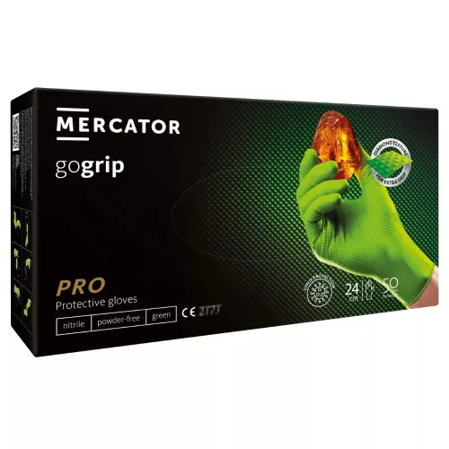 Mercator GoGrip zöld nitril kesztyű 50 db