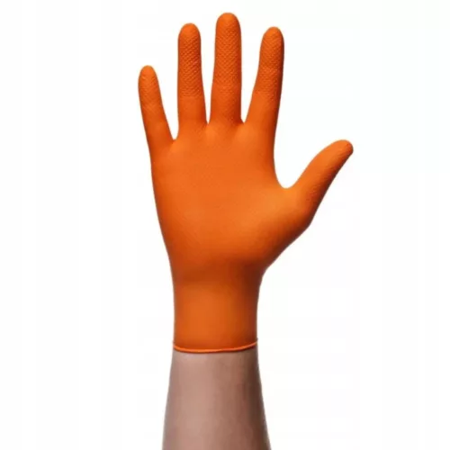 Mercator GoGrip One by One narancs púdermentes nitril kesztyű 100 db