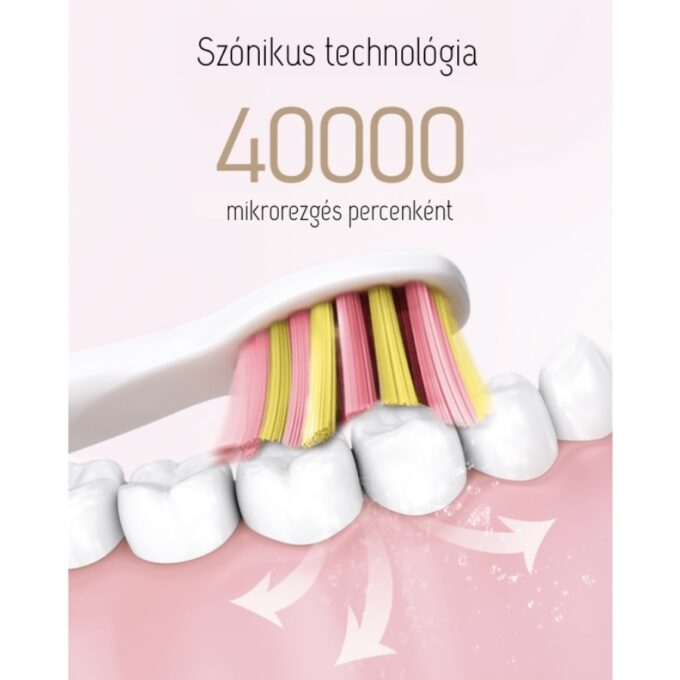 Dr. SONIC D7 szónikus fogkefe, 5 üzemmód (pink) - Image 5
