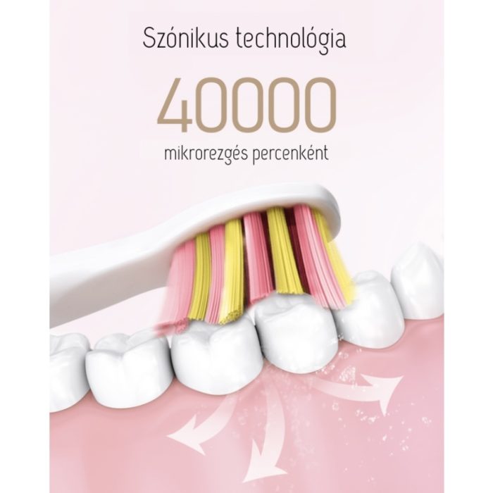 Dr. SONIC D7 szónikus fogkefe, 5 üzemmód (pink) - Image 5