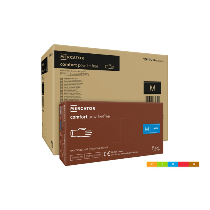 MERCATOR® comfort púdermentes latex vizsgálókesztyű - Image 3