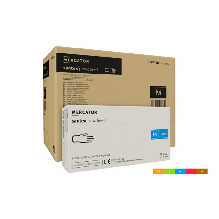 MERCATOR® santex púderezett latex orvosi kesztyű - Image 3
